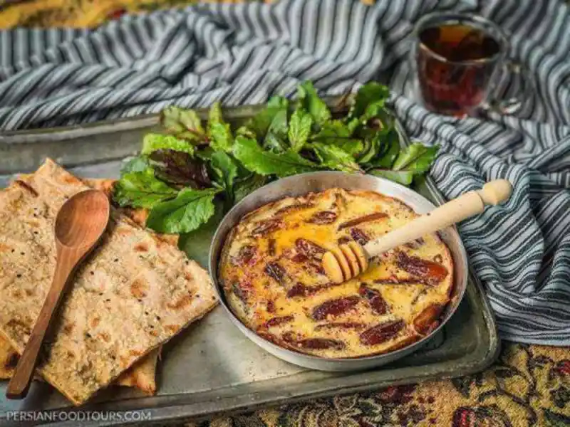 ghisava persian date and cinnamon omelette