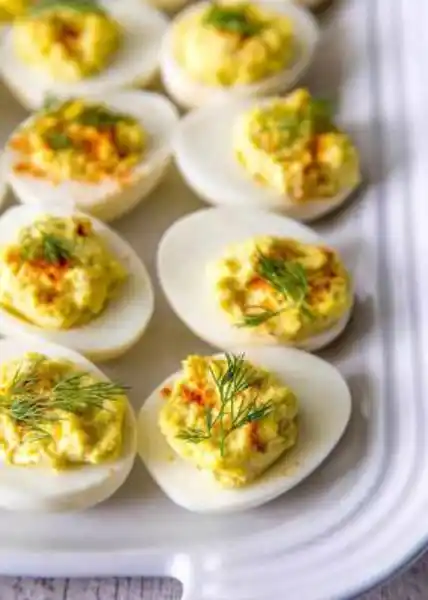 Deviled Eggs with Horseradish and Dill